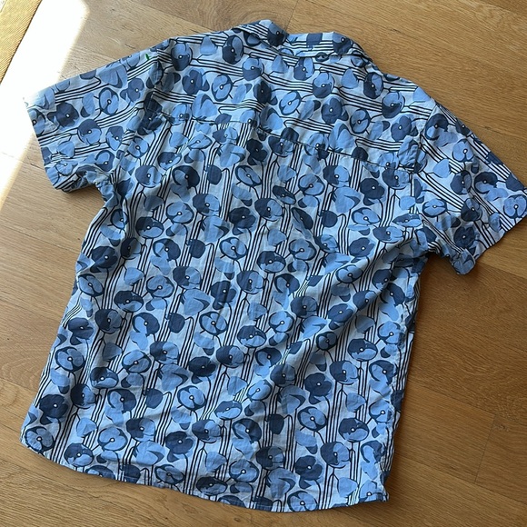 Wax London Blue Floral Short Sleeve Button Down - Picture 6 of 6